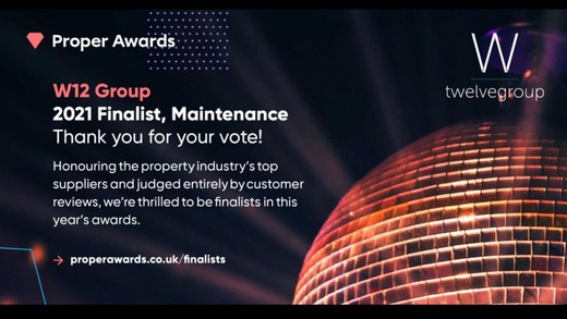 W12 group 2021 Finalist at the Proper Awards